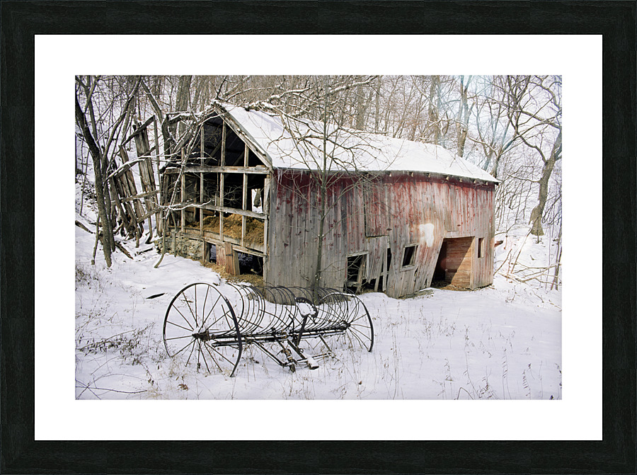 Winter Barn 29 Picture Frame print