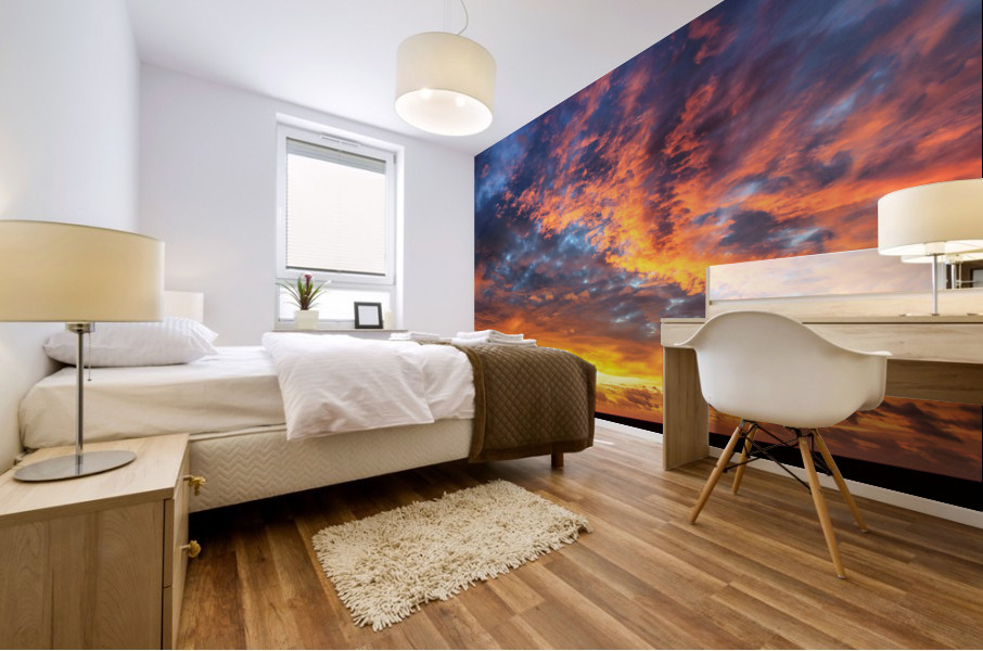 Golden Clouds Mural print