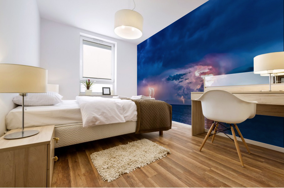 Stormy Sunset Mural print