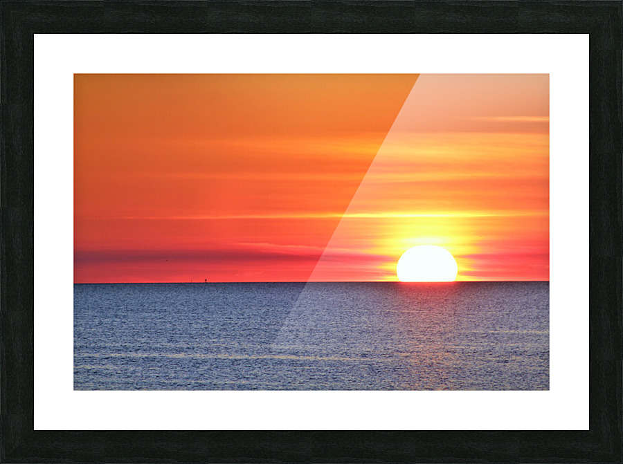 Hudson Fire Sunset Picture Frame print