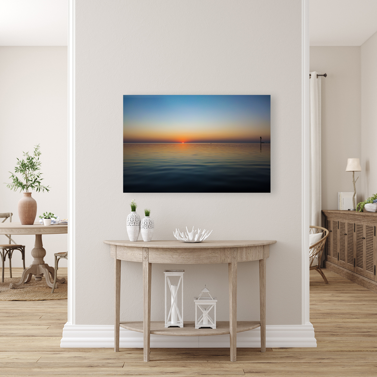  Sunset At Waters Edge Reproduction
