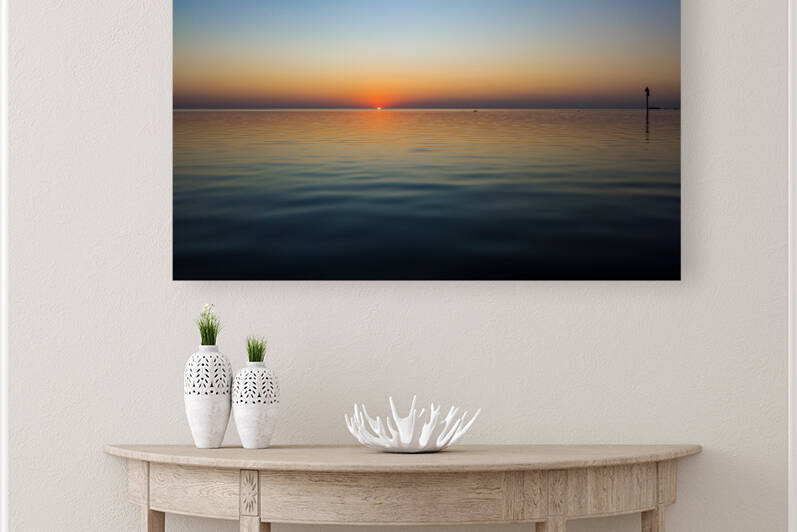  Sunset At Waters Edge Reproduction