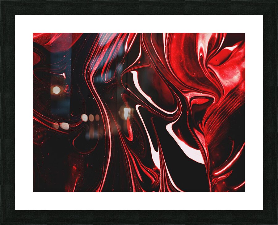 Red Liquid Picture Frame print
