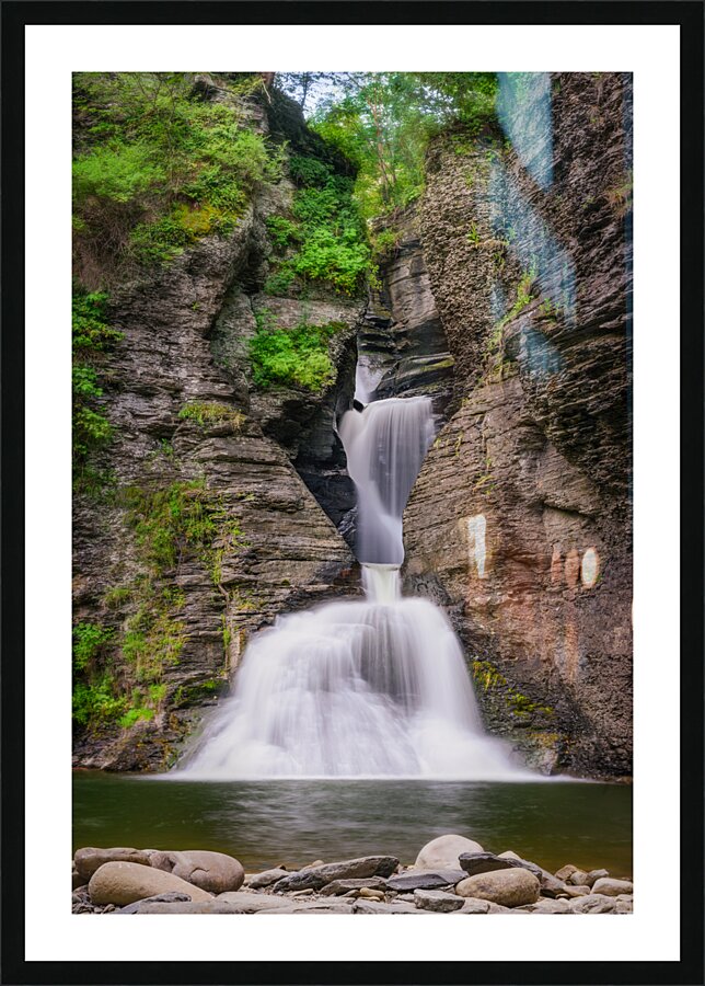 Cascading through the Gorge Picture Frame print