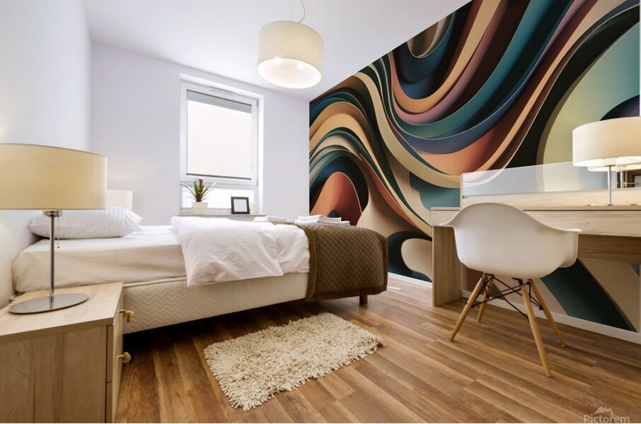 Fluid Motion A Bold Abstract Composition Mural print
