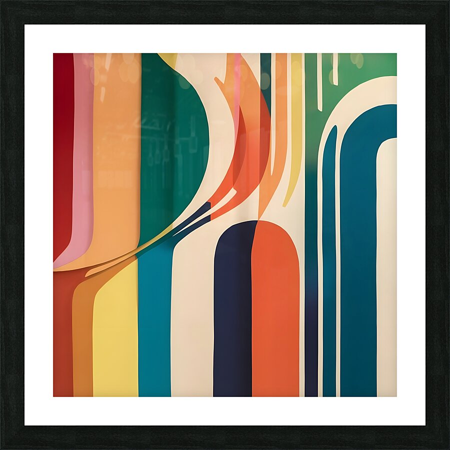 Fluid Motion A Bold Abstract Composition  Picture Frame print