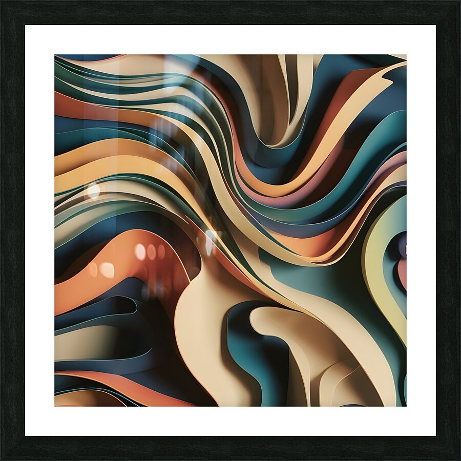 Fluid Motion A Bold Abstract Composition Picture Frame print