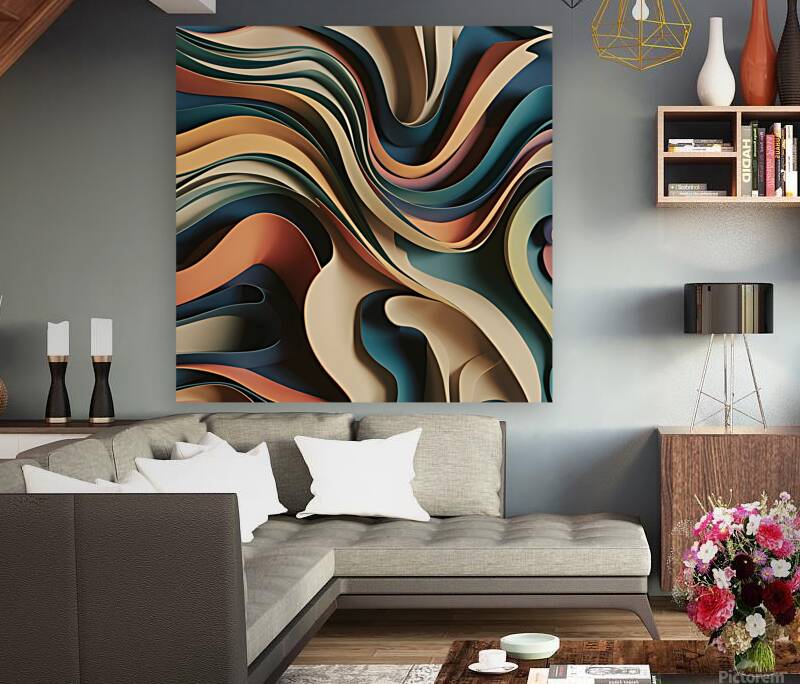 Fluid Motion A Bold Abstract Composition Reproduction