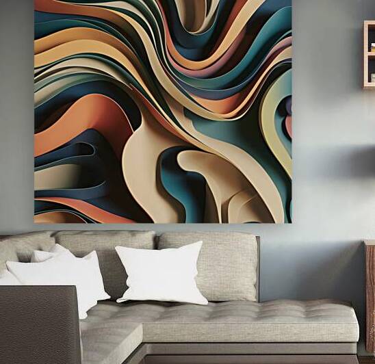 Fluid Motion A Bold Abstract Composition by ARTLINE92