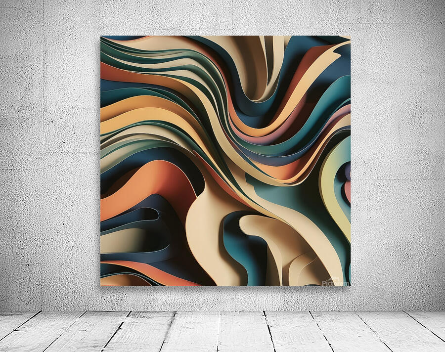 Fluid Motion A Bold Abstract Composition Wall Preview