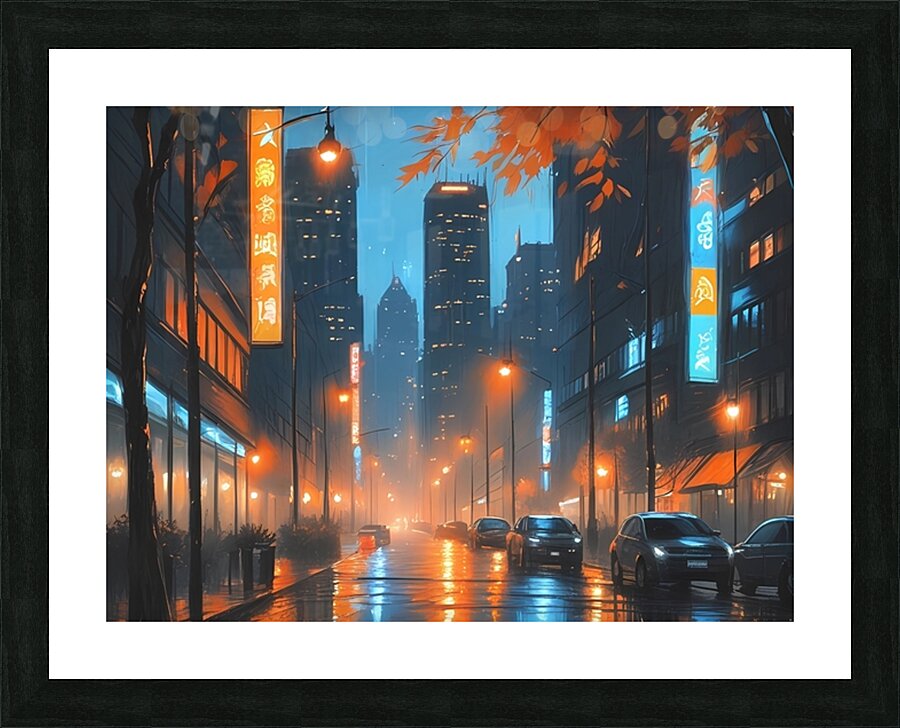 Dark city Picture Frame print