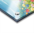 a serene and peaceful scene of a lush garden fill Acrylic print