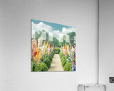 a soothing photograph of a tranquil garden filled Acrylic Print
