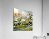 a serene and peaceful 3d landscape filled with va Acrylic Print