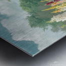 a soothing photograph of a tranquil garden filled Metal print