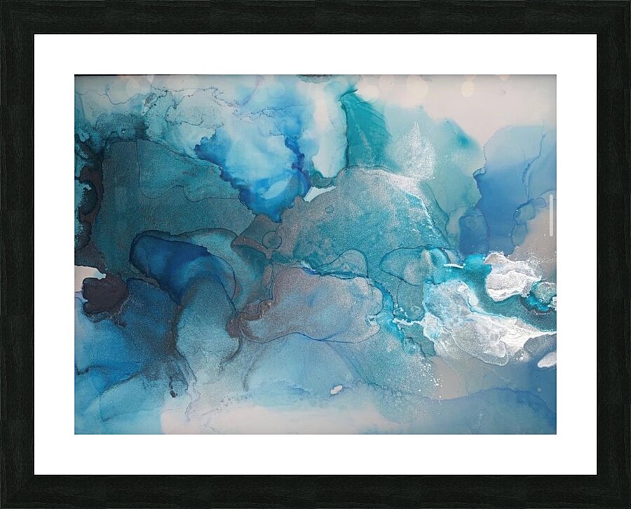 Blue Smoke Picture Frame print