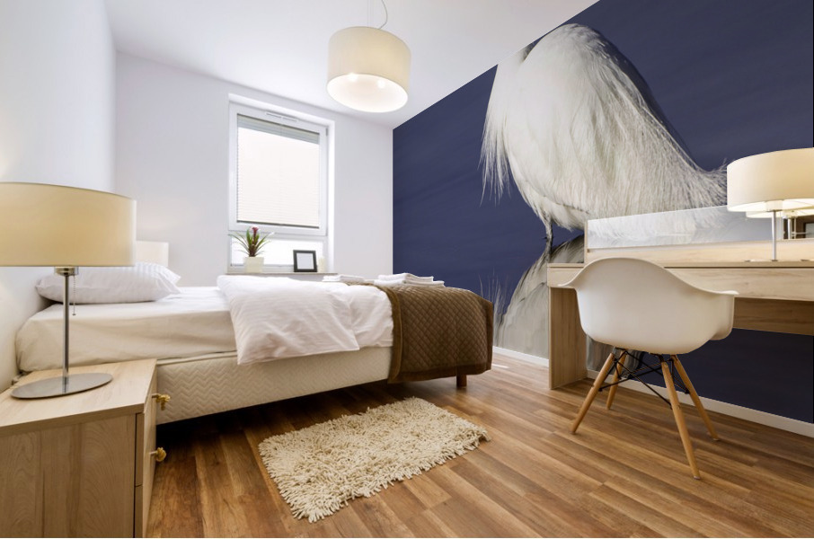 Snowy Egret  Mural print
