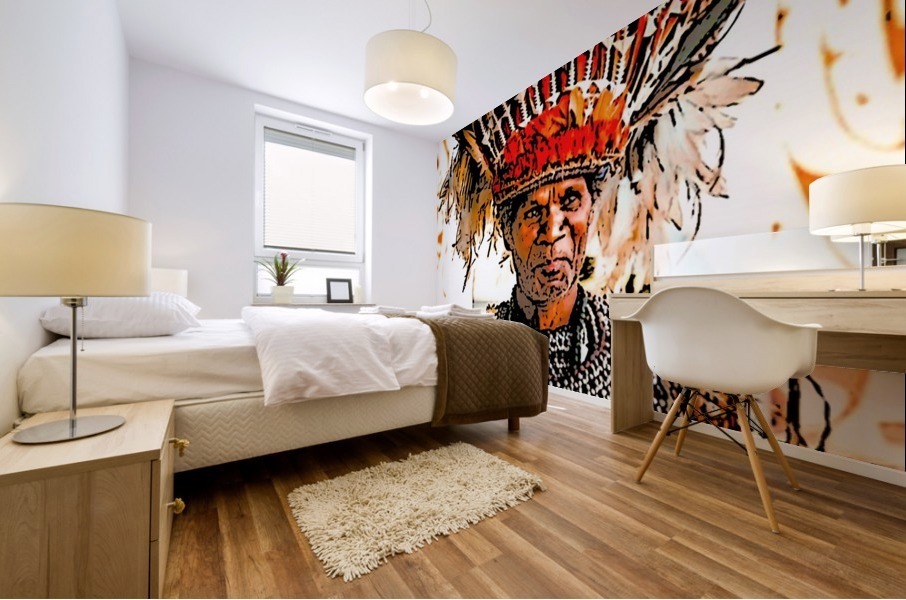 Tribal Chief Mural print