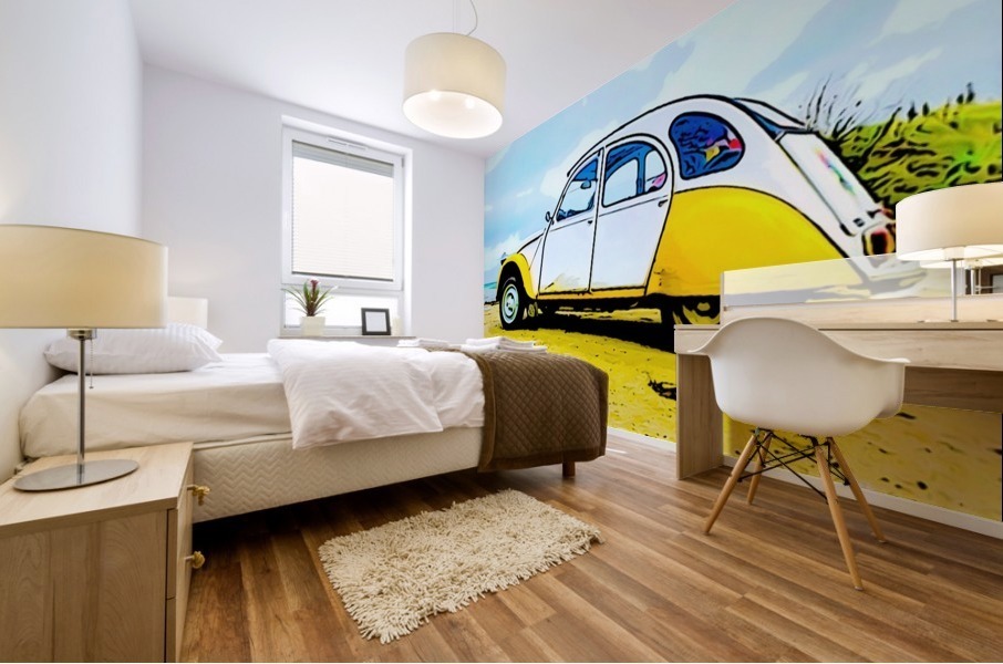 Beach Car Mural print