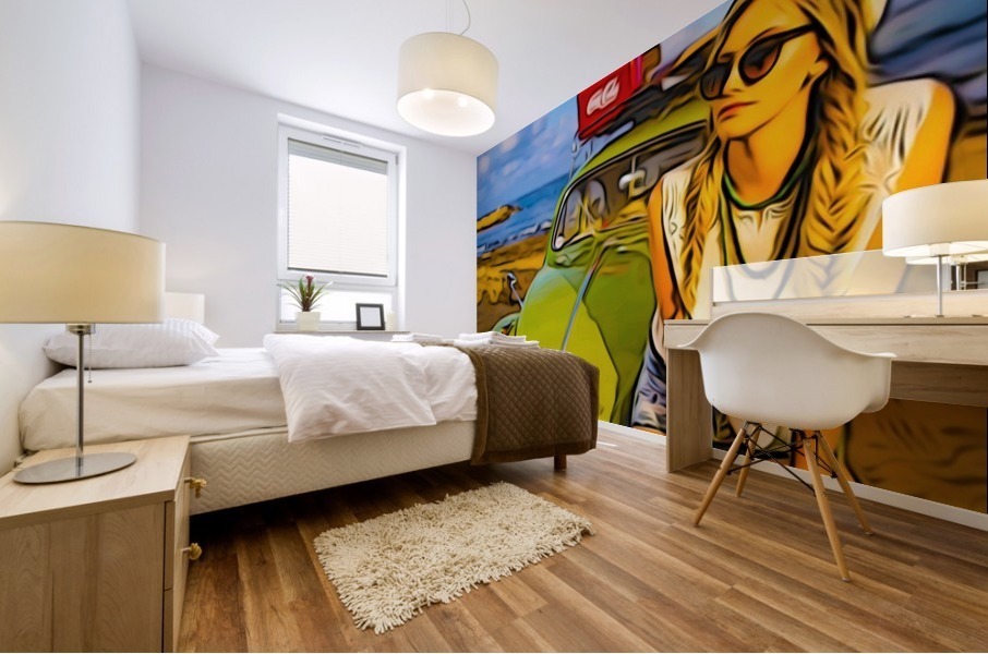 Beach Peace Mural print