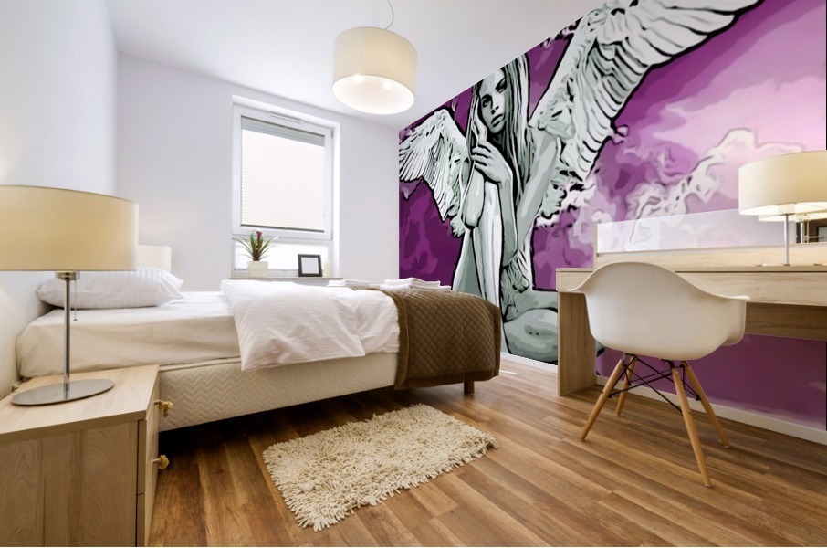 Angel Relaxing Mural print