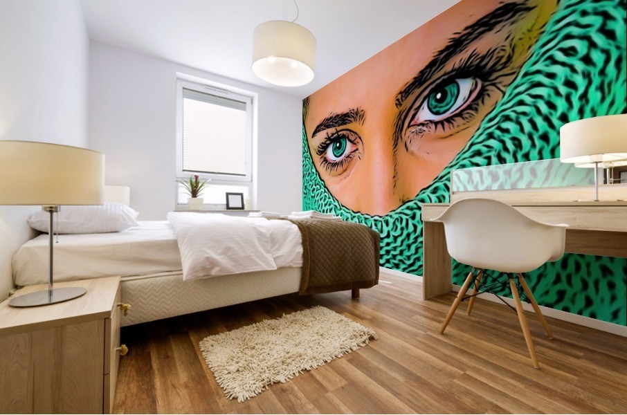 Green Eyes Mural print