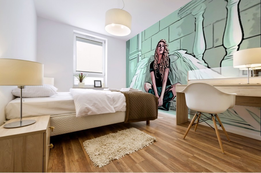 Angel Waiting Mural print
