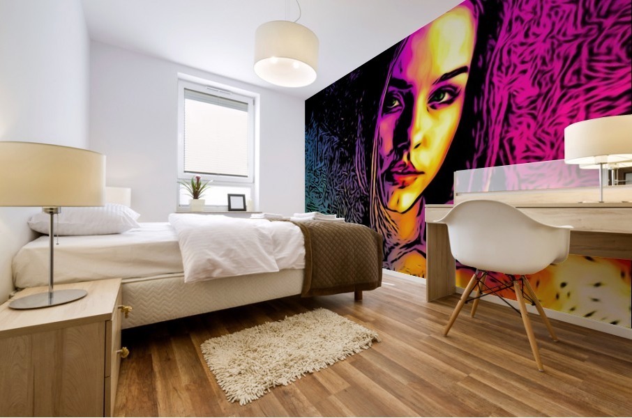 MultiColor Girl Mural print
