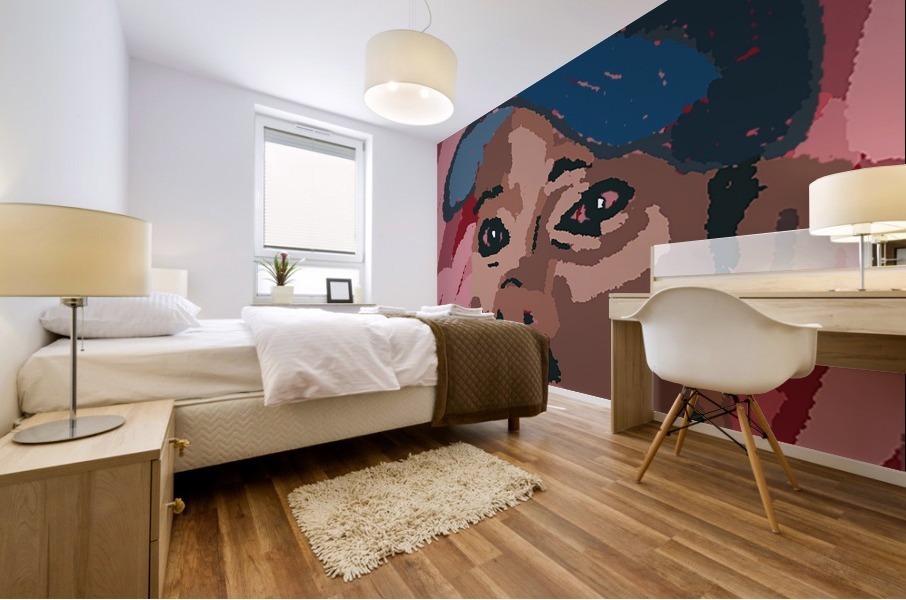 Young Black Man Mural print