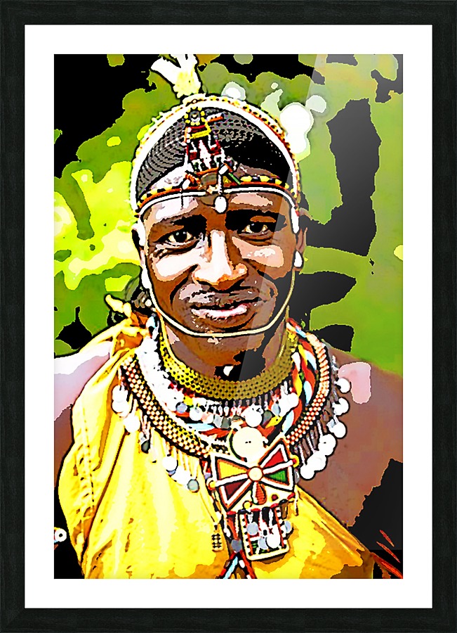 African Picture Frame print