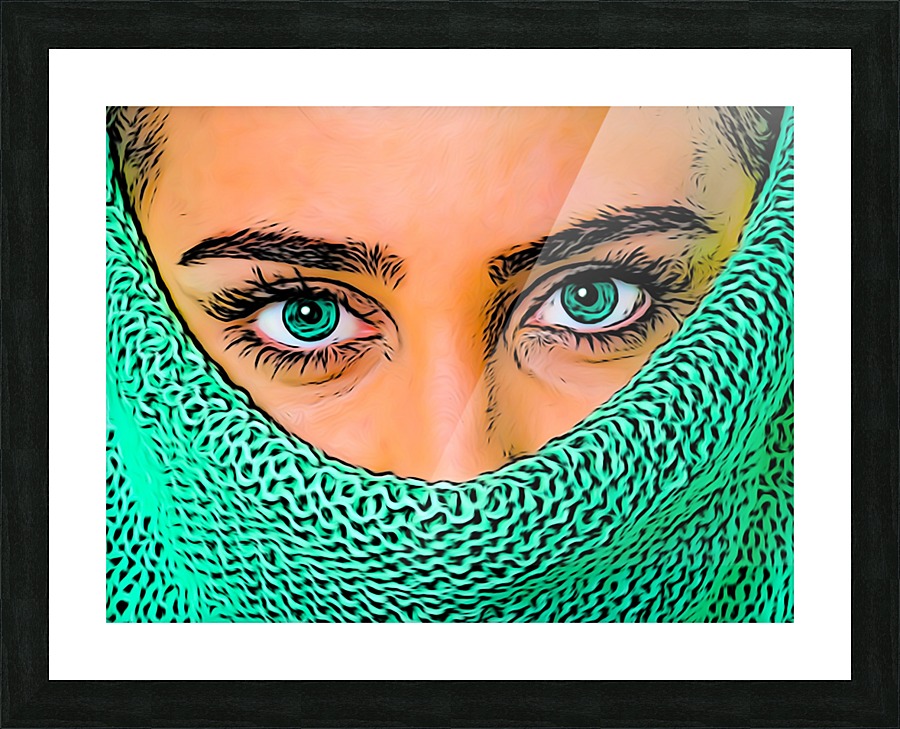 Green Eyes Picture Frame print