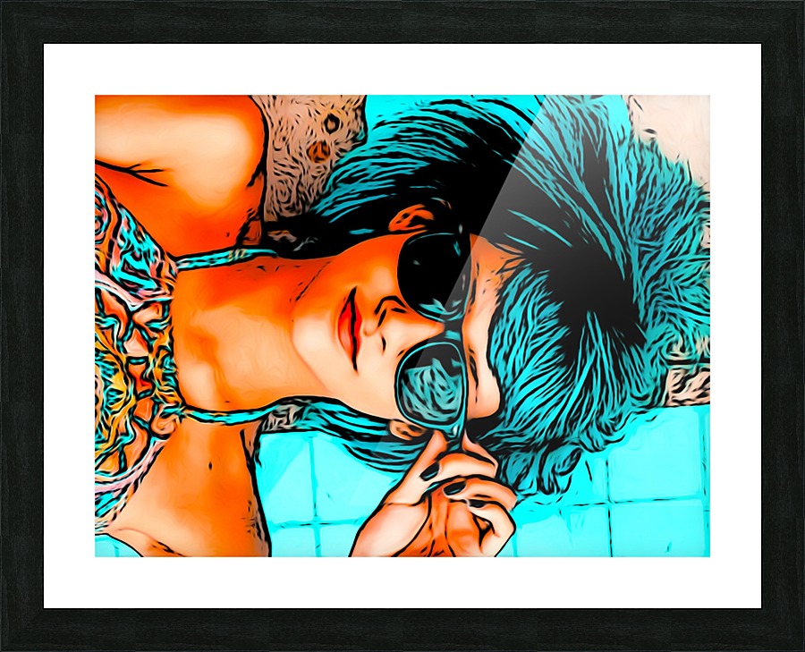 Pool Side Picture Frame print