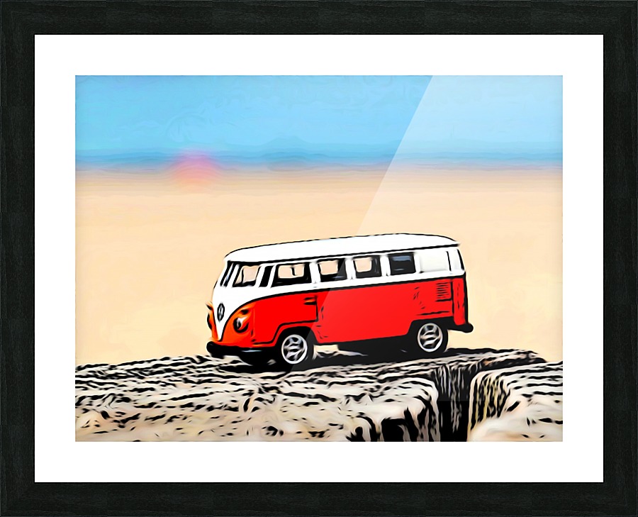 Beach Van Picture Frame print