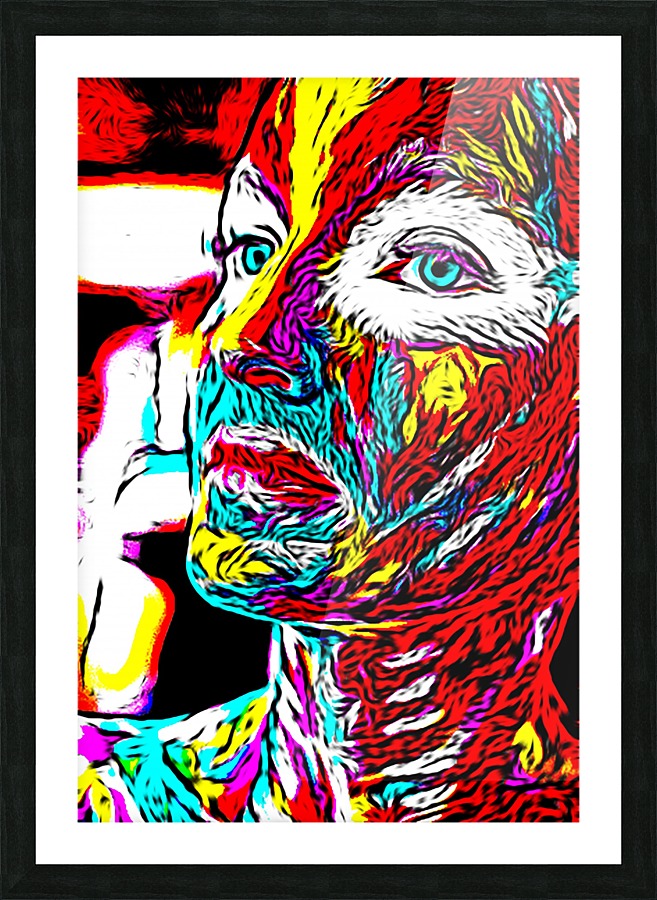 CurvesColor Picture Frame print