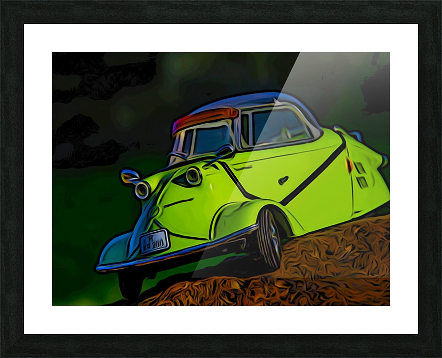 Three Wheels Picture Frame print