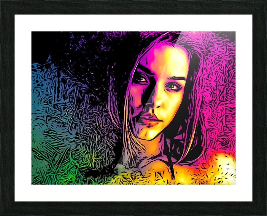 MultiColor Girl Picture Frame print