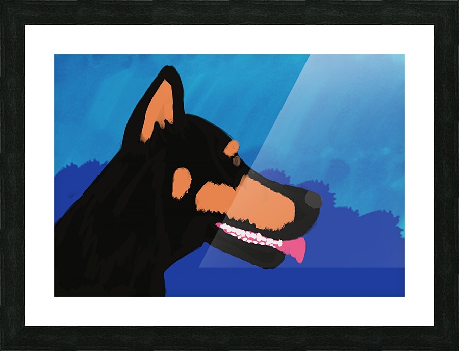 Doberman Picture Frame print