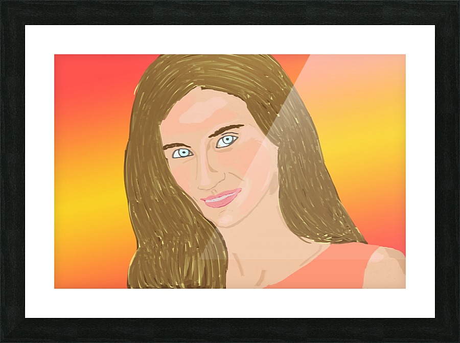 Peach Picture Frame print