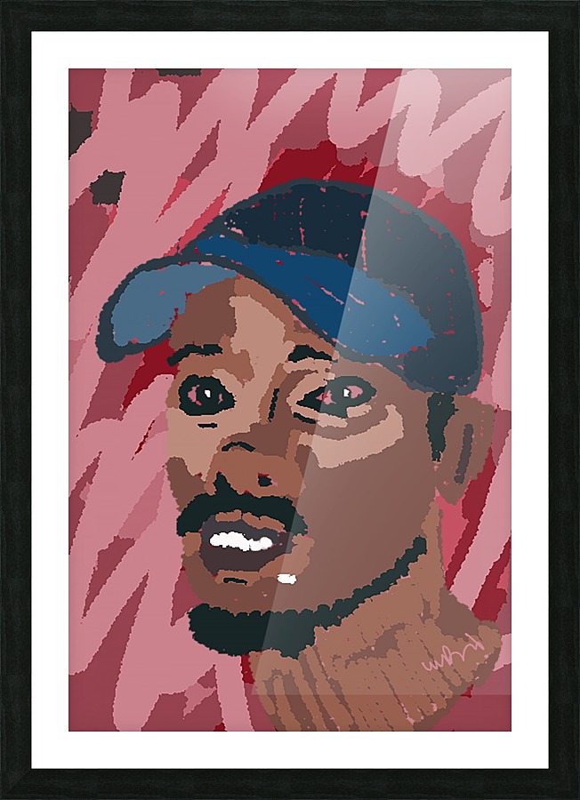 Young Black Man Picture Frame print