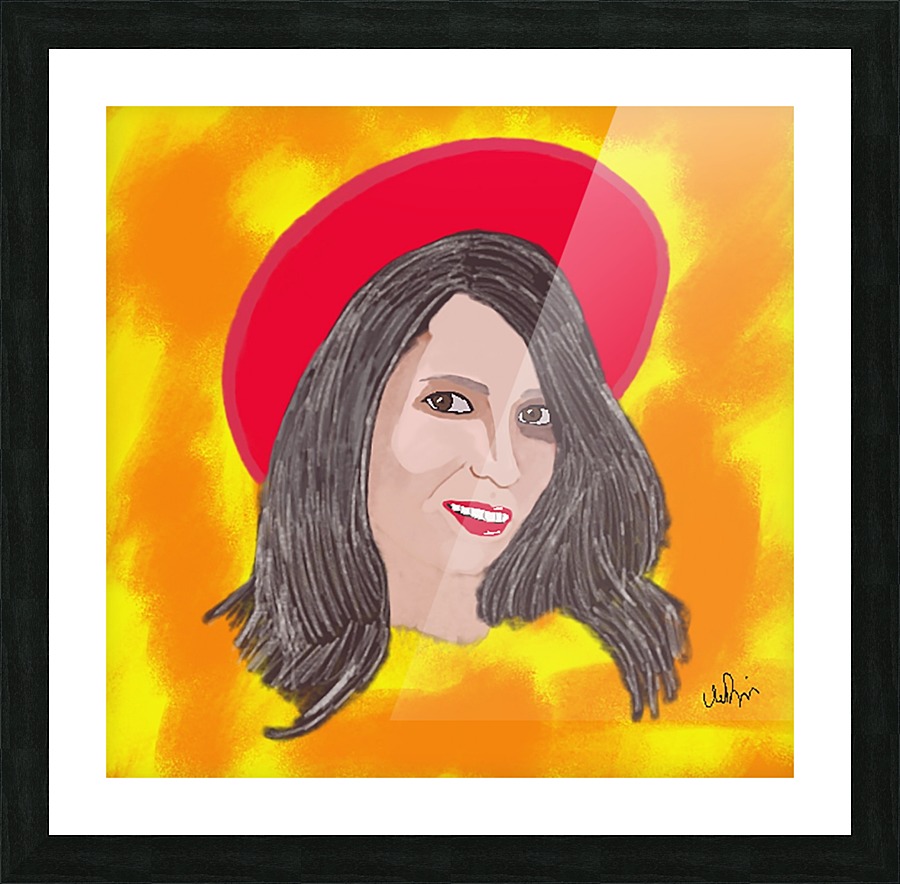 Lady in Red Hat Picture Frame print