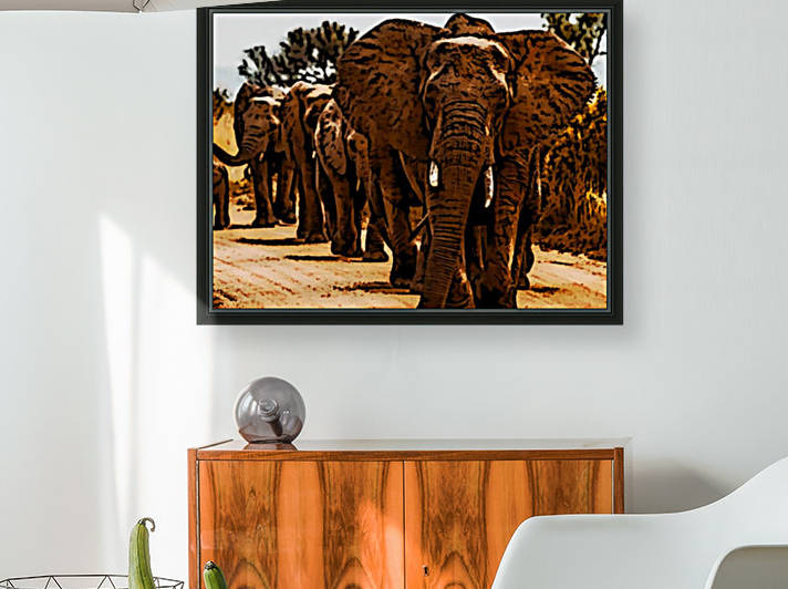 Elephants Marching by W Scott