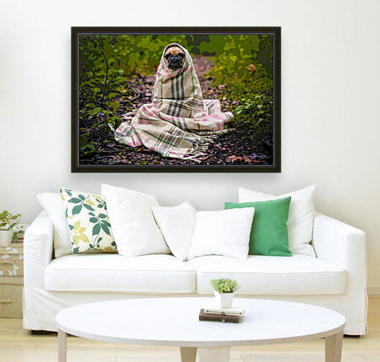 Pug in Blanket by W Scott