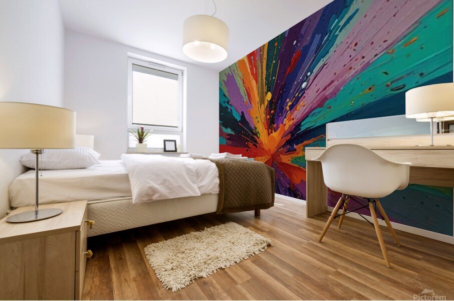 Mix colors with the beauty of life Mural print