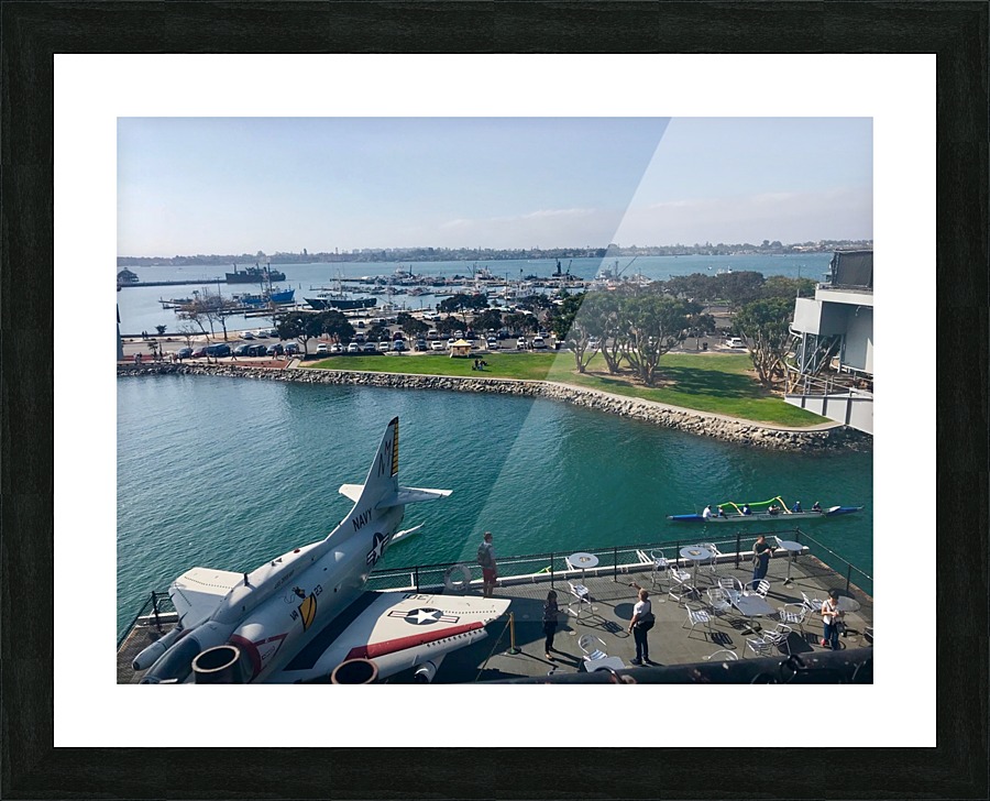Navy View Picture Frame print