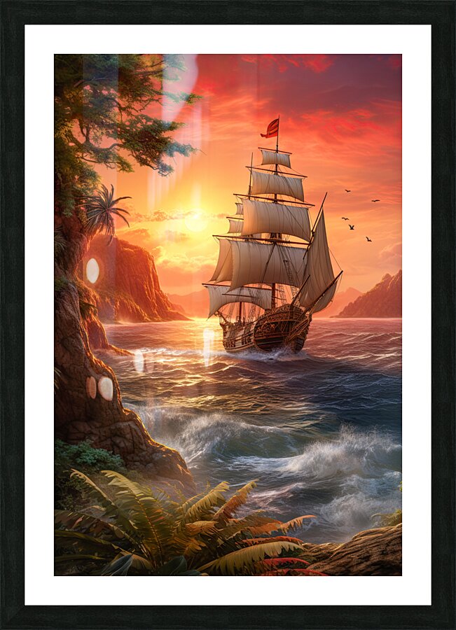 Approaching Shore Picture Frame print