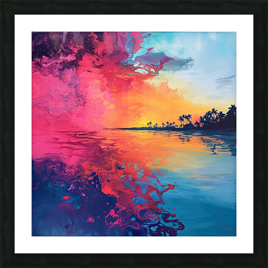 Sunset in the Tropics Picture Frame print