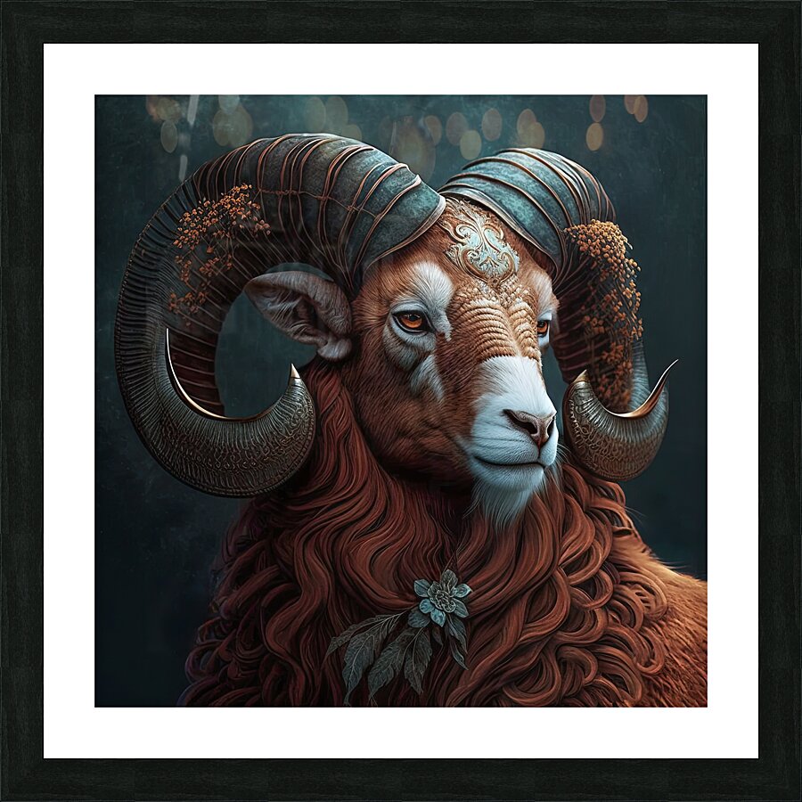 Aries the Ram Picture Frame print