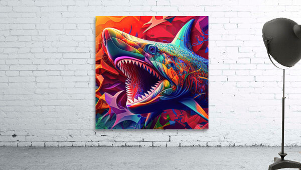 Psychedelic Shark Wall Preview