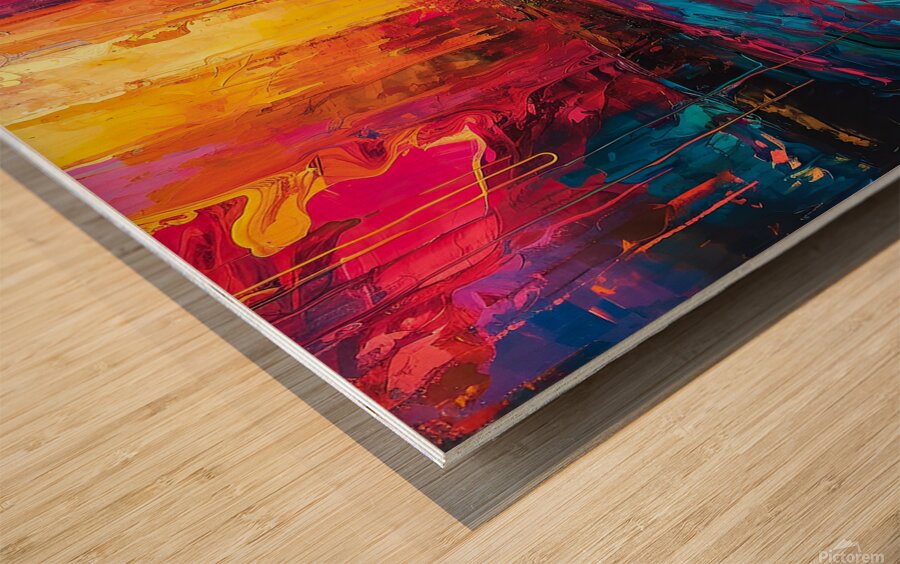 34th Street Sunset Wood print