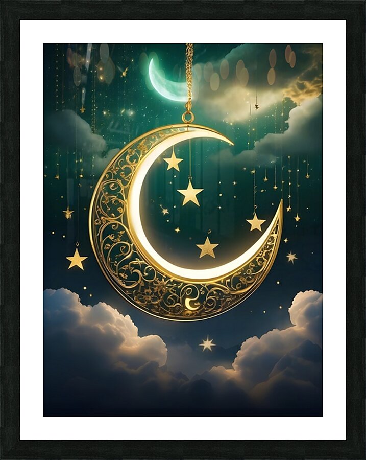 Golden Moon Picture Frame print